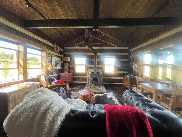 Cozy living room on a beautiful sunny morning