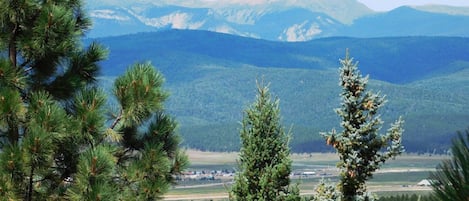  Serenity and nature in it's grandeur; the Rockies looking off the patio deck!