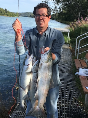 Can’t beat red salmon fishing. Caught early August from fishing platform