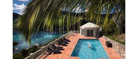  One of the Largest Top 10  Pools on ST.John  Overlooking Coral Bay Harbor