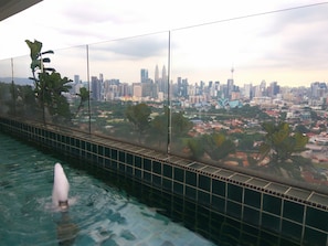 View from the infinity pool floor