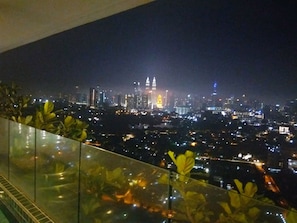 View from the infinity pool floor