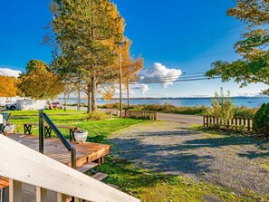 Looking out from the deck