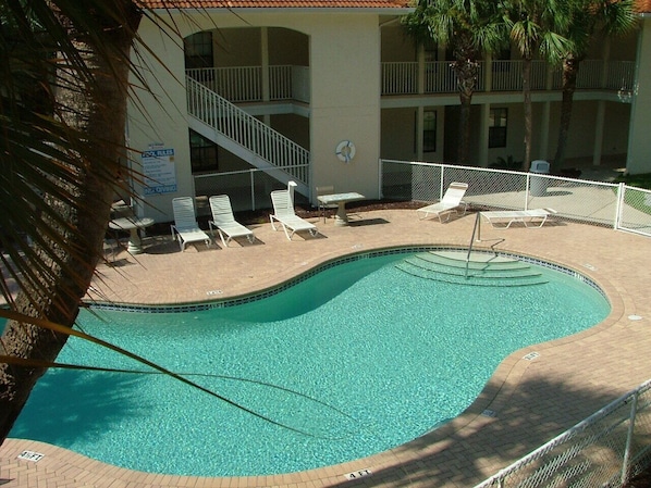 Pool outside balcony