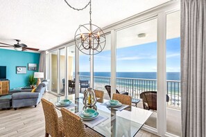 Dine in and enjoy the million dollar view from the 30' wall of windows!