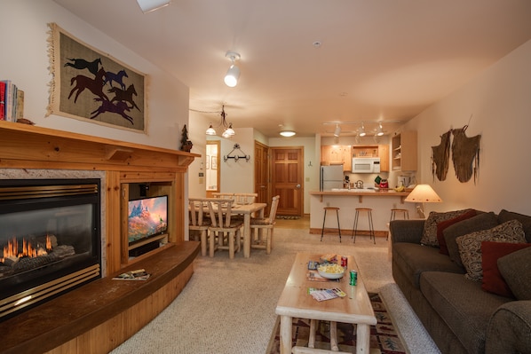Teton Serenity ~ fireplace ~ function over fashion ~ is a heat source operated by thermostat, NOT an on/off switch