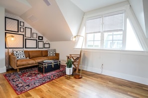 The stylish seating area