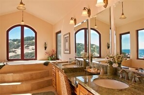 Master Bath with Desert and Ocean Views