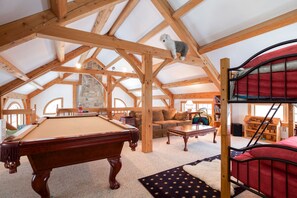 Large Loft with regulation pool table