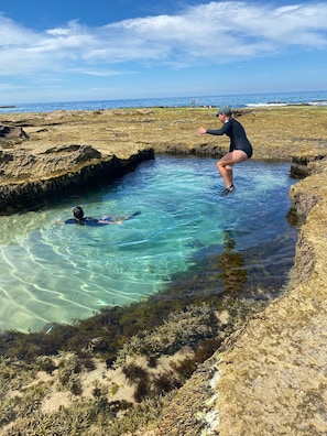 Rock pools close by