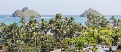 View of Moku Nui and Moku Iki, better known as the Mokes,  from our Studio deck.