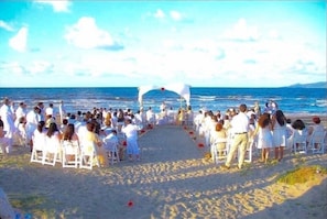 Outdoor banquet area