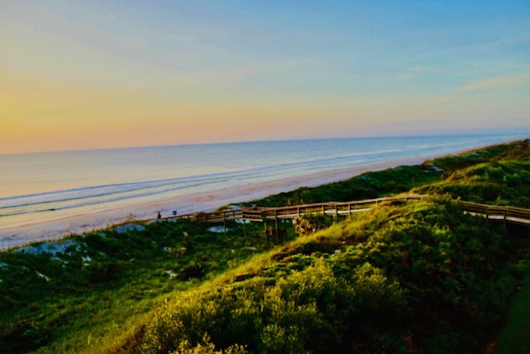 Photo taken by guest of view from 315 of unspoiled uncrowded Crescent Beach