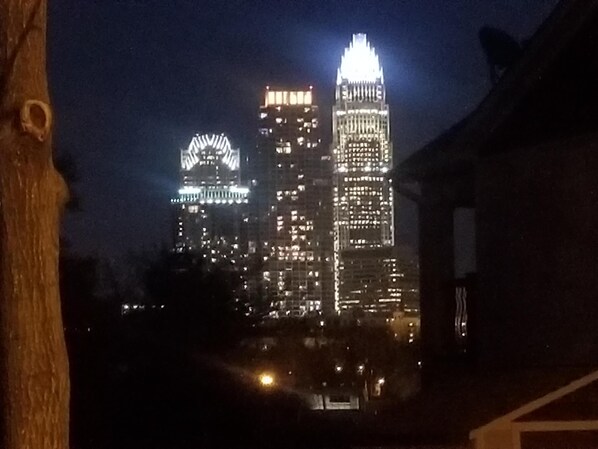 Scenic View of Uptown Charlotte City Skyline Outside Property's Front Entry