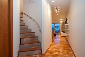 The staircase to the upper floor