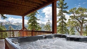 Hot tub on lower deck