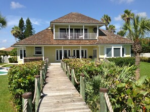 Ocean side view of the house.