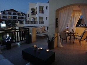 Balcony at night