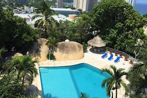 condominium pool, view from our terrace