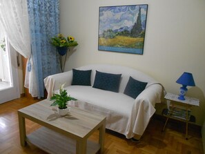 Your Greek Home! Beautifully decorated and full of natural light living room