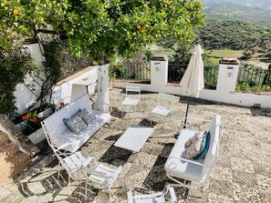 La terraza a vista de pájaro 