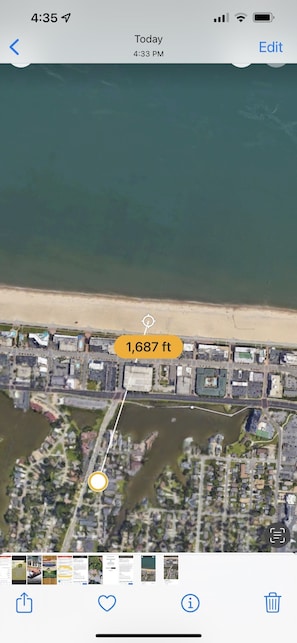 Almost 1700 feet from house to Ocean Front Boardwalk.