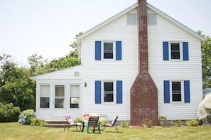 Front yard- on the open green space overlooking Long Island Sound