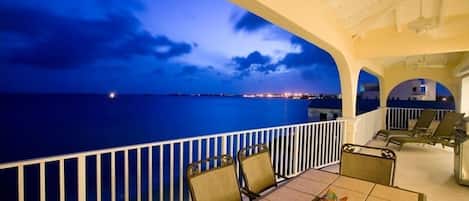Relax on the patio in the evening and take in the night views.