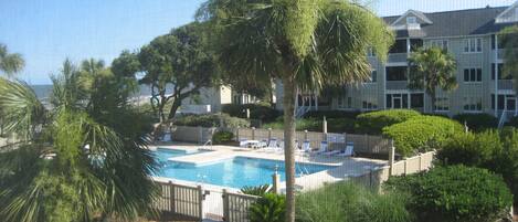 Beautiful view of the ocean and the pool!