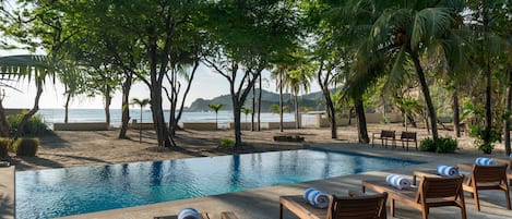 The beautiful beach front pool