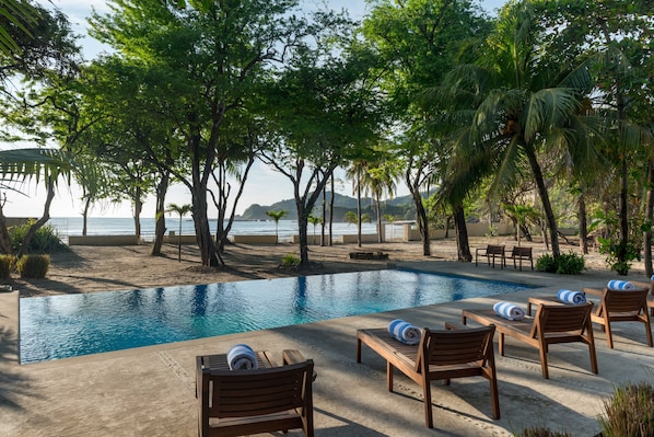 The beautiful beach front pool