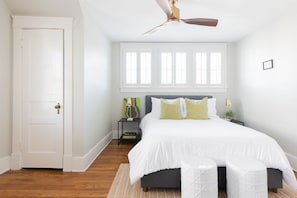 Bedroom #3 Queen Bed with luxury hotel style linens, 2 large closets