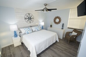 new king size pillowtop mattress with new clean sheets and pillows 