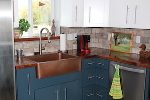 Kitchen with Coffee Maker. 