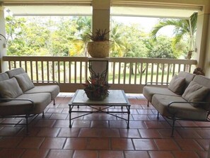 Terrace Living Area - view towards West Golf Course