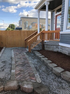 Outside front porch entry