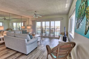 Living Area with balcony access