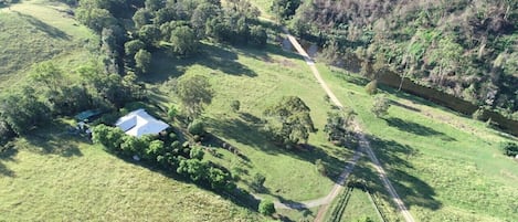 Secluded property homestead swimming holes gazebo barbie firepit area on creek