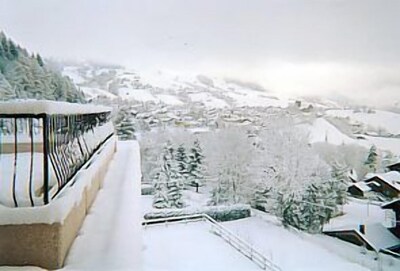 La terrasse en hiver.