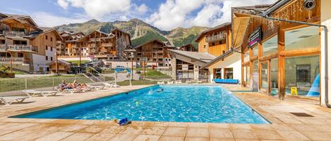 Dive into the lovely pool after a great day.