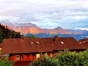 Ferienwohnung Rauher Kopf, 1-2 Pers., 52 m², 1 SZ, Wohnküche, Du/WC, Bk-Bergblick vom Balkon Fewo Rauher Kopf