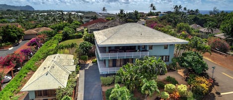 AERIAL VIEW OF MAIN HOME AND GUEST COTTAGE