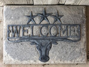 A Texas welcome from your first step onto the front porch! 