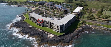 KUHIO SHORES AERIAL VIEW