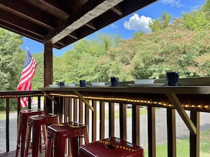 Dining bar on the front porch
