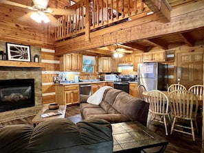 Your view as you enter the cabin