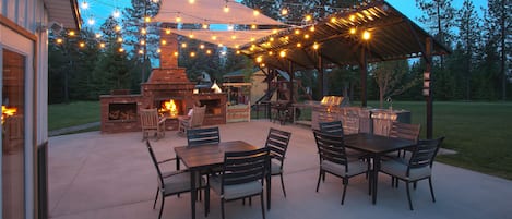 Patio with Fireplace. 