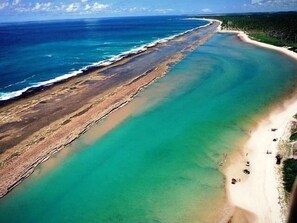 Vista aérea da praia