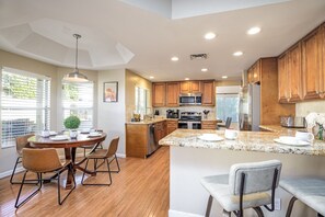 Huge kitchen with island, eating area, and everything you need!