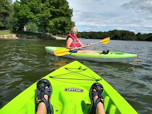 Kayaking on Dawson Lake/Moraine View State park, Kayaks, Canoes, and Paddlboats